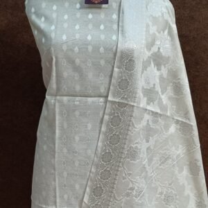 Tassar Reshmi Cotton Banarasi Salwar Suit Set with Heavy Jaal Dupatta and Zari Buti