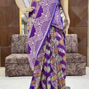 Purple On Purple Rangkat Zari Motif Designer Saree