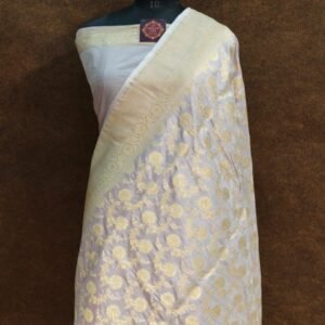 White Upada Saree Zari Border Pallu Jaaldar