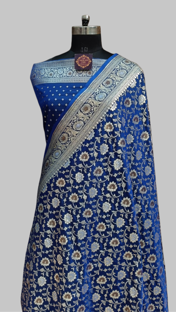 German Blue Chunri Designer Semi Silk Saree Meenadar German Blue Chunri Designer Semi Silk Saree Meenadar