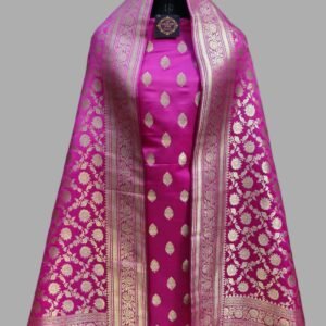 Purple Mashru Satan Suit Buti Top Jaal Dupatta