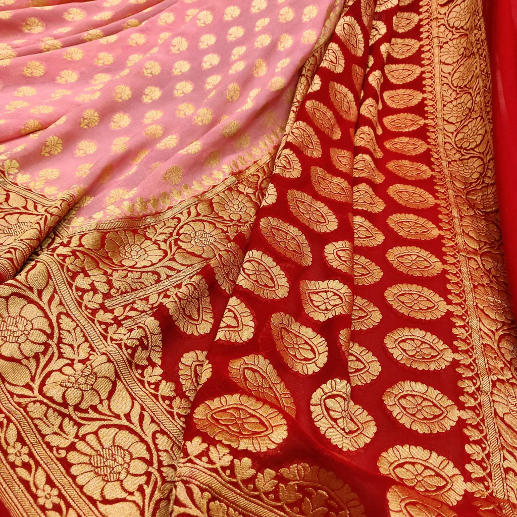 red colour georgette light weight sarees with zari work red colour georgette light weight sarees with zari work